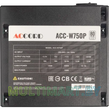 Блок питания Accord ACC-W750P 750W картинка 4